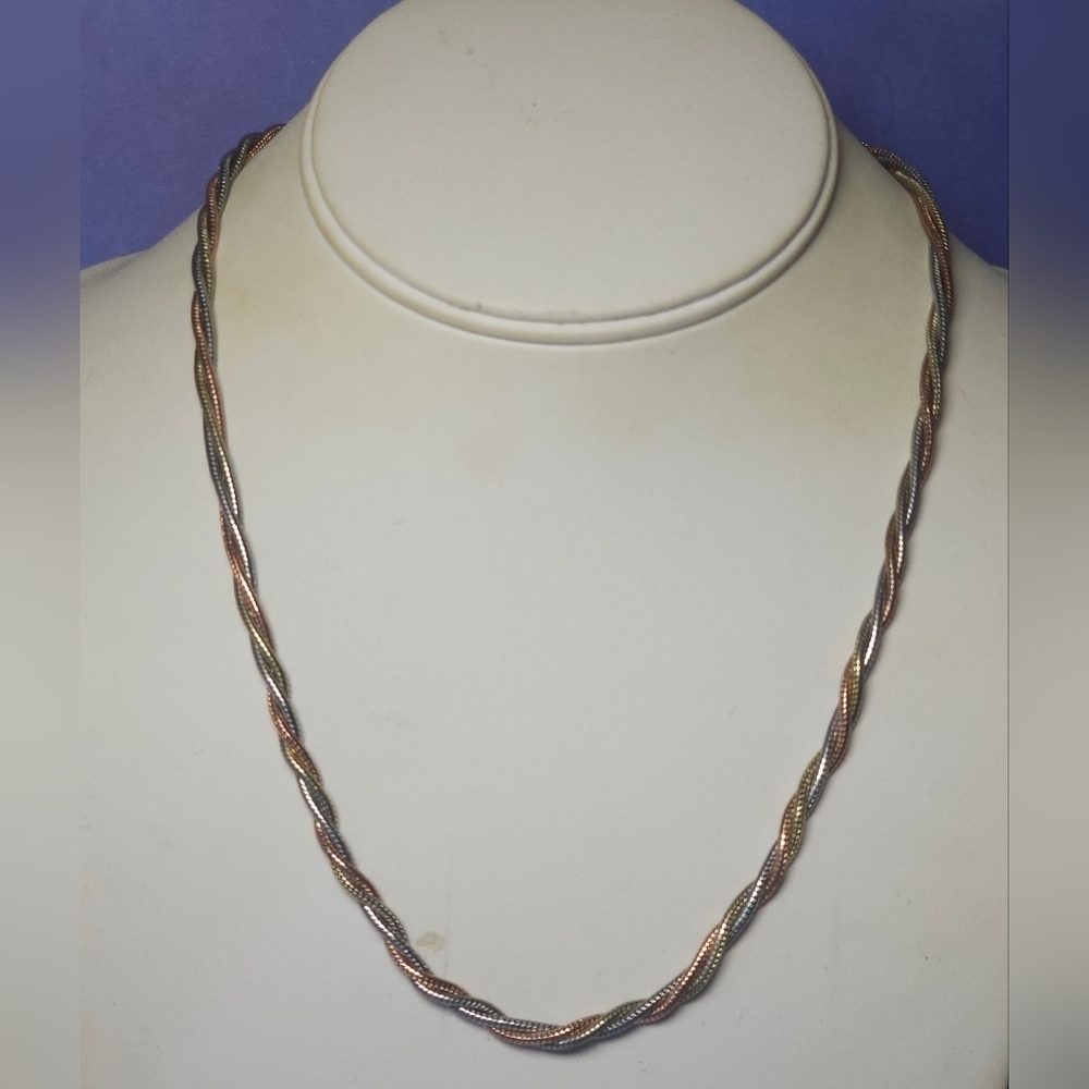 Bijoux Terner Tri-Colored Twisted Chain Necklace